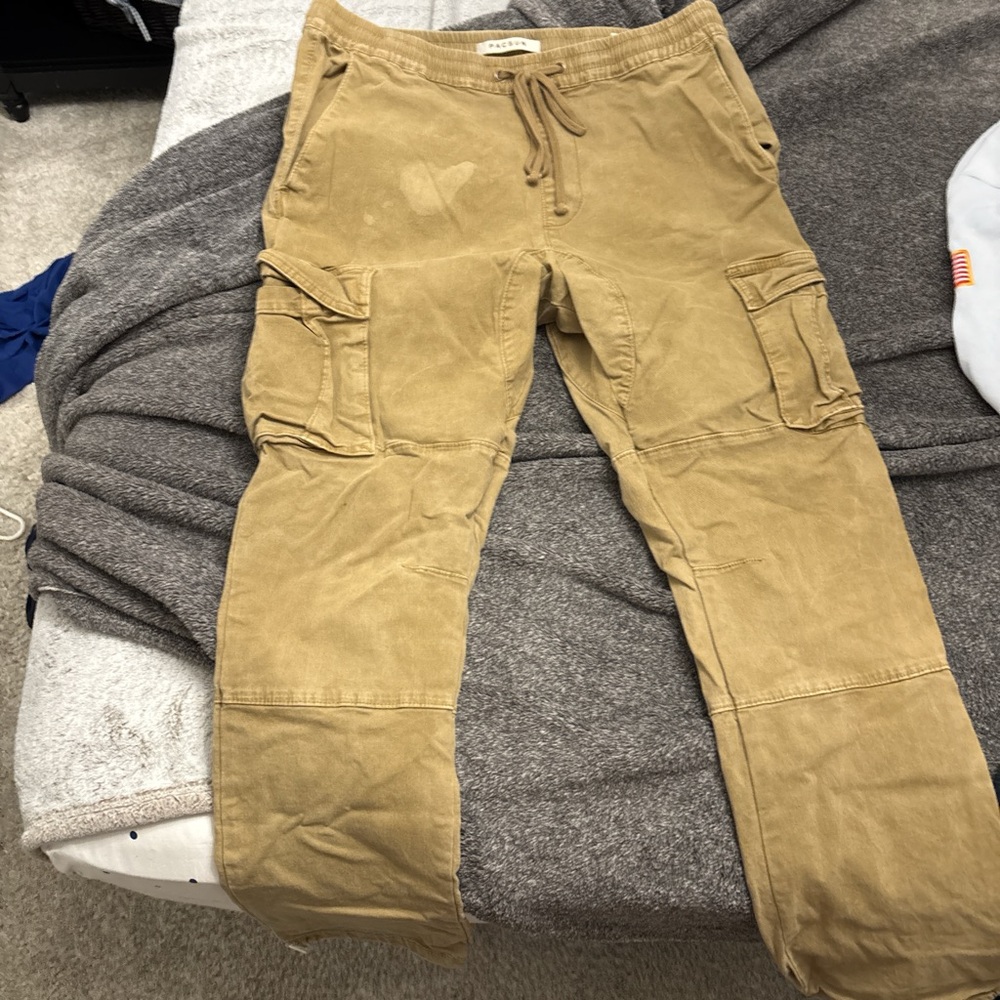PacSun Tan Cargo Pants with Utility Style
